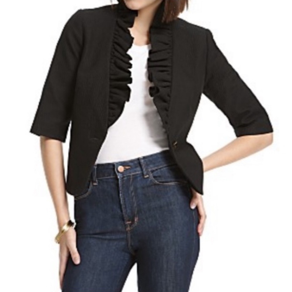 Milly ruffle collar blazer